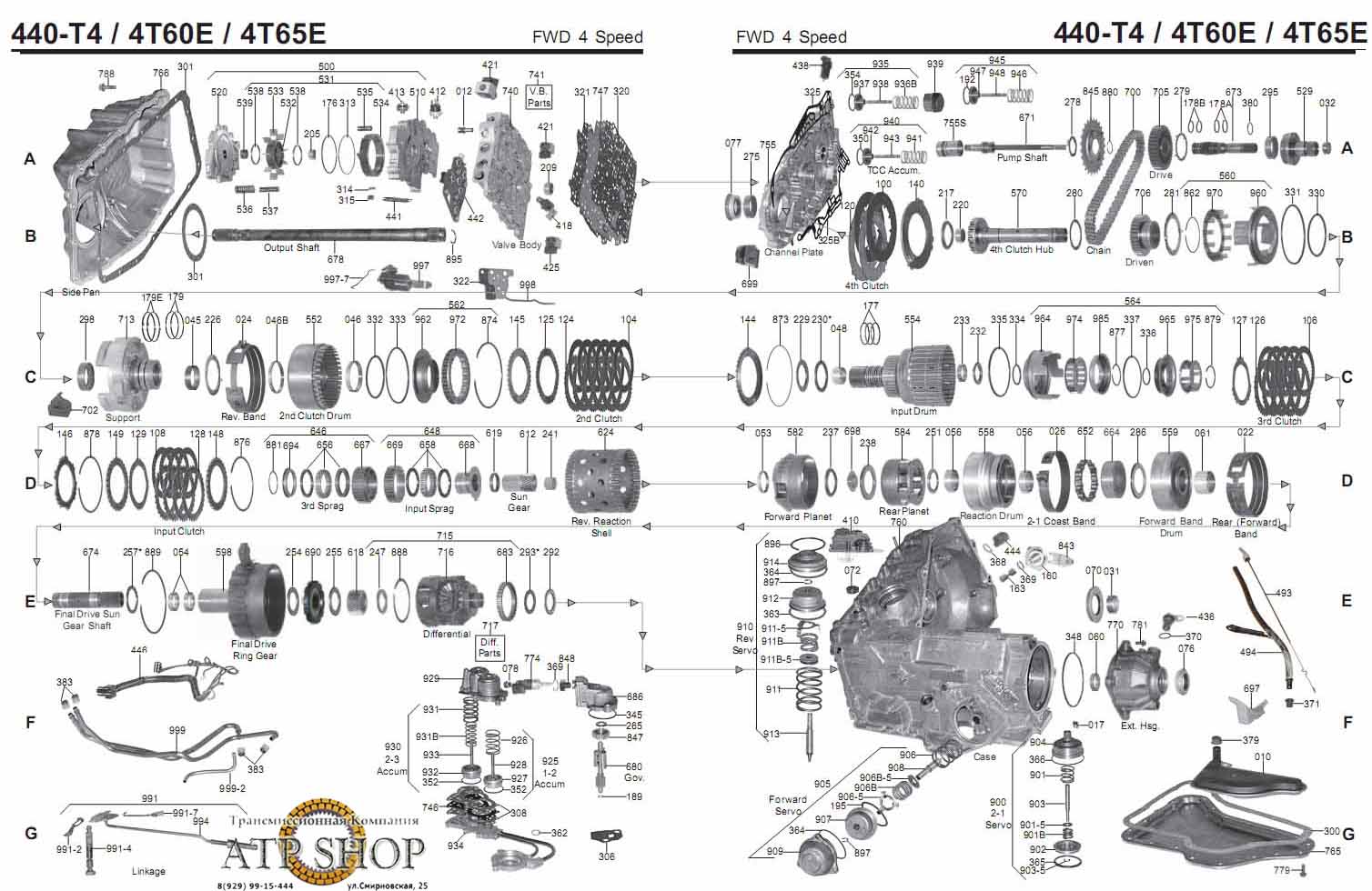 4T65E (4T60E, 440-T4) Описание , Запчасти для ремонта ... 4t80e trans diagram 