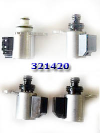 Комплект соленоидов вариатора из 4-х штук, RE0F10A/JF011E (CVT) Nissan, Suzuki, Mits, Dodge, Jeep 2.0L, 2.4L, 2.5L 2007-up