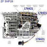 Раскладка соленоидов гидроблока АКПП ZF 5HP18 