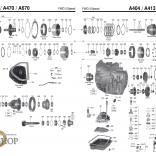 АКПП A404 / A413 / A470 / A670 (Каталог деталей - высокое разрешение