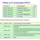 Подбор соленоидов (8 шт) для АКПП ZF 5HP19