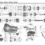 АКПП Ford AOD, AOD-E, 5R70W (Каталог деталей)