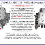 Разные модификации соленоидов U150-U250E 