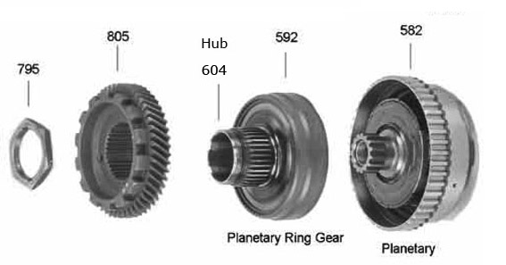 шестерня солнечная и Ринггир  AW80-40LE/AW81-40LE/U440E