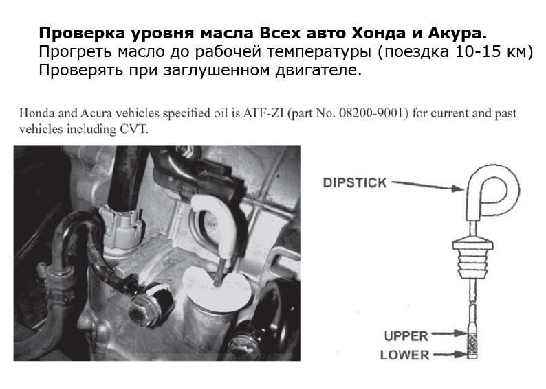 Хонда проверка уровня масла